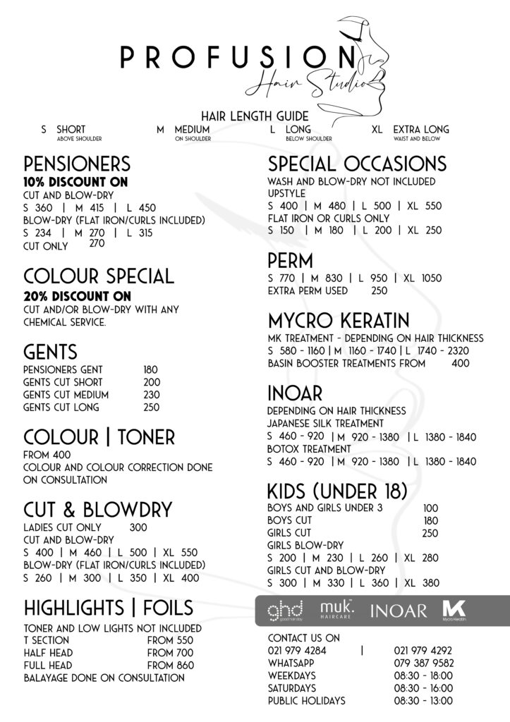 profusion-hair-price-list-2025